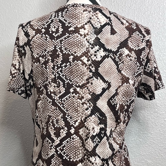 Altuzarra for Target Snake Print Sz L Fitted Short-Sleeve Top - Picture 5 of 11